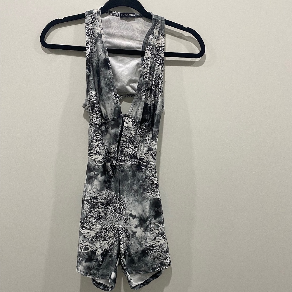 Fashion Nova dragon print romper